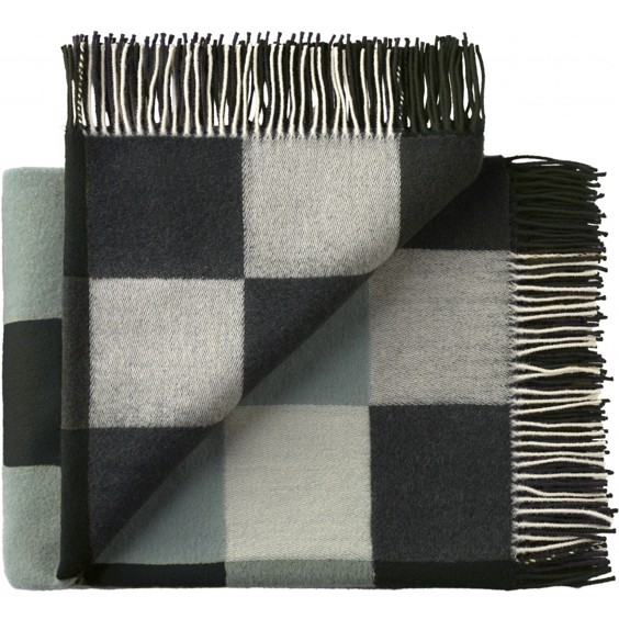 Silkeborg Uldspinderi plaid - Plain Beat Dark Greens