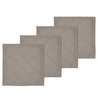 Södahl Damask Mundserviet - Tiles Taupe - 4 stk./pk