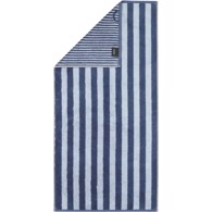 Cawö Håndklæde Serie - Reverse Strib Nightblue