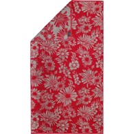 Cawö Badehåndklæde - Two Tone Edition Floral 80 x 150 cm Bordeaux