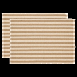 Södahl dækkeserviet - Statement Stripe Beige - 2-pak