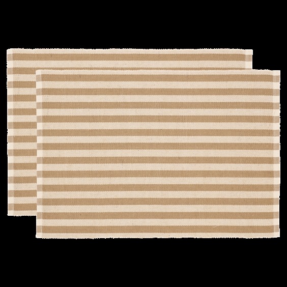 Södahl dækkeserviet - Statement Stripe Beige - 2-pak