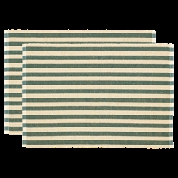 Södahl dækkeserviet - Statement Stripe Green - 2-pak