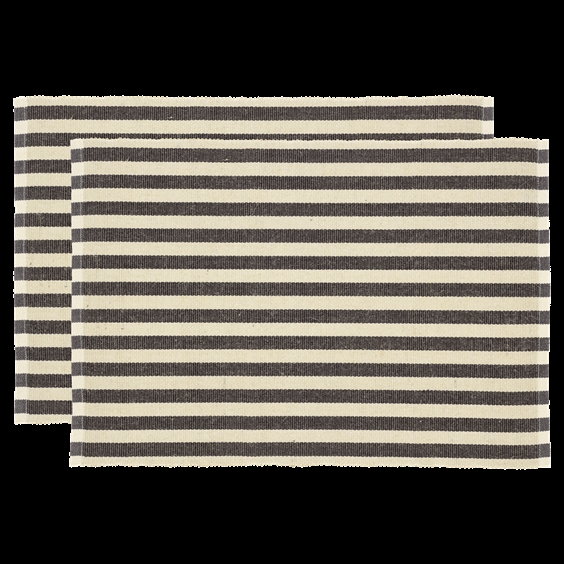 Södahl dækkeserviet - Statement Stripe Ash - 2-pak