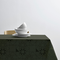 Södahl Akryldug - Star Damask Forest Green
