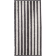 Cawö Gæsteåndklæde - Reverse Strib 30 x 50 cm Antracit
