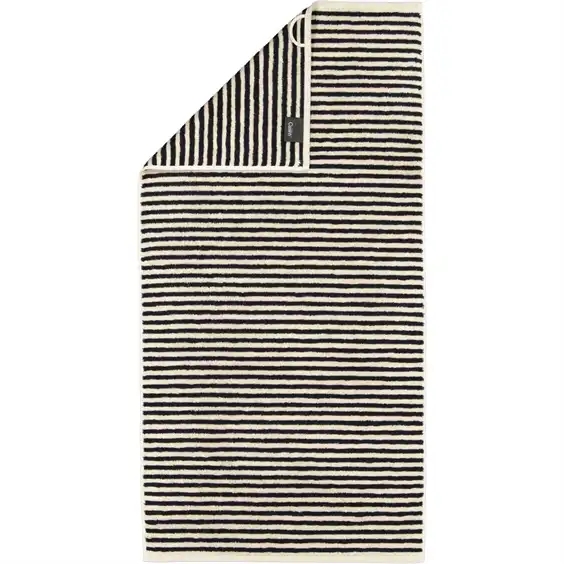 Cawö Badehåndklæde - Natural Streifen 80 x 150 cm Natur/black