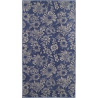Cawö Badehåndklæde - Two Tone Edition Floral 80 x 150 cm Nightblue