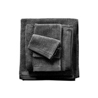 Marc O'Polo håndklæde - Timeless Tone Stripe Antracit/silver