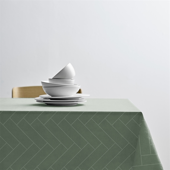 Södahl Damask dug - Tiles Ø180 cm Hedge Green