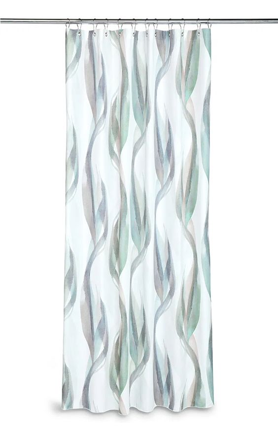 Compliments Badeforhæng m/ringe - Tangle 140 x 200 cm Green