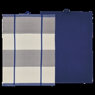 Södahl Viskestykke - Blocks Royal Blue - 2-pak