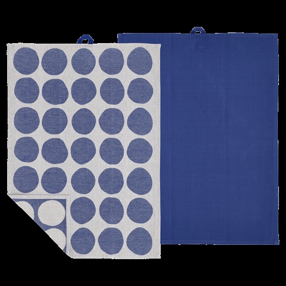 Södahl Viskestykke - Bubbles Royal Blue - 2-pak