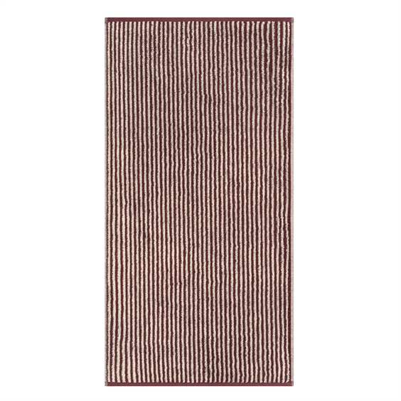 Cawö Håndklæde Serie - Luxury Two Tone Stripes Bordeaux