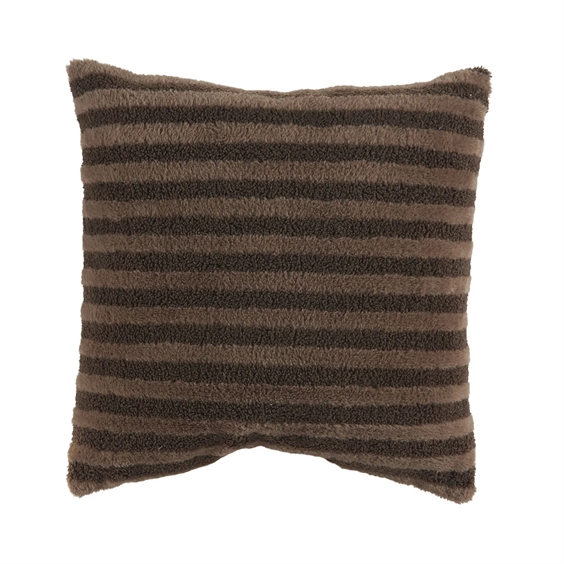 Bahne Pude - Plush Striped 45 x 45 cm Brown