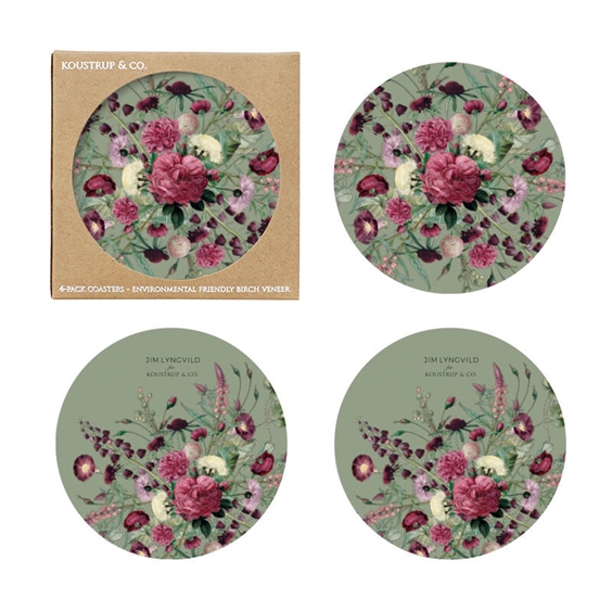 Jim Lyngvild Glasbrik - Blossom Garden - 4-pak