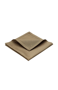 Compliments Damask mundserviet - Confetti 45 x 45 cm Walnut - 4 stk./pk.