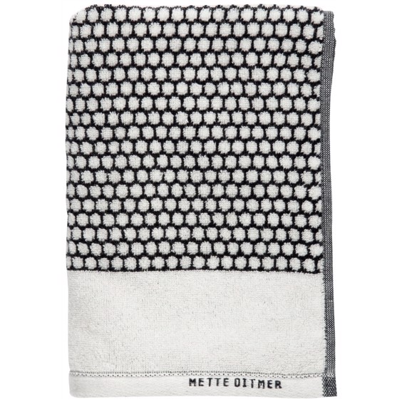 Mette Ditmer Håndklæde - Grid 50 x 100 cm Black/Off White