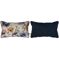 Mette Ditmer Pude - Atelier 30 x 50 cm Flower mix/dark blue