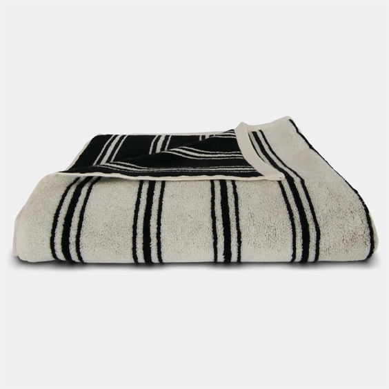 Homehagen Badehåndklæde - Retro 70 x 140 cm Black