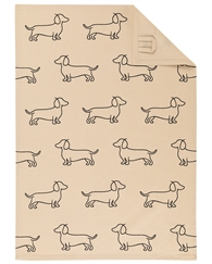 Cawö Viskestykke - Cuisine We Love Dogs 50 x 70 cm Beige
