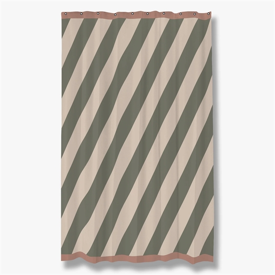 Mette Ditmer Badeforhæng - Diagonal Dark Olive