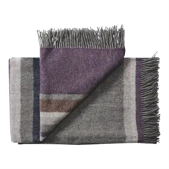 Silkeborg Uldspinderi plaid - Lyø Grey Heather