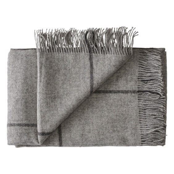 Silkeborg Uldspinderi plaid - Mandø Medium Grey