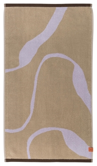 Mette Ditmer Badehåndklæde - Nova Arte 70 x 133 cm Sand/lilac