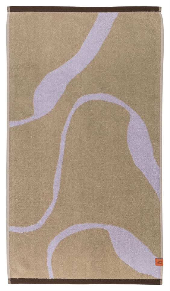 Mette Ditmer Gæstehåndklæde - Nova Arte 40 x 55 cm Sand/lilac - 2-pak