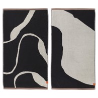 Mette Ditmer Håndklæde Serie - Nova Arte Black/off-white