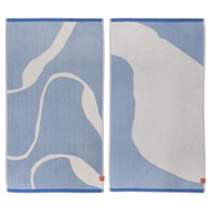 Mette Ditmer Håndklæde Serie - Nova Arte Light Blue/off-white