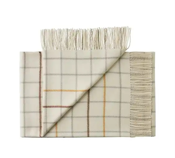 Silkeborg Uldspinderi plaid - Quito Honey White