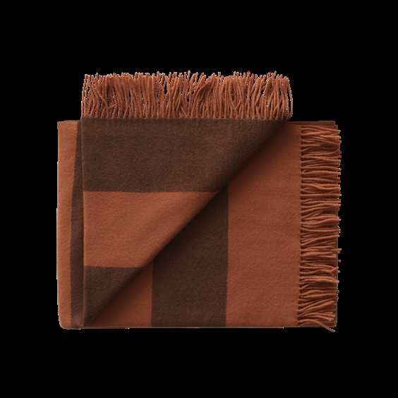 Silkeborg Uldspinderi plaid - The Sweater Polychrome Orange Brown