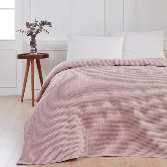 bySkagen Sengetæppe - Waffle 140 x 220 cm Rosa