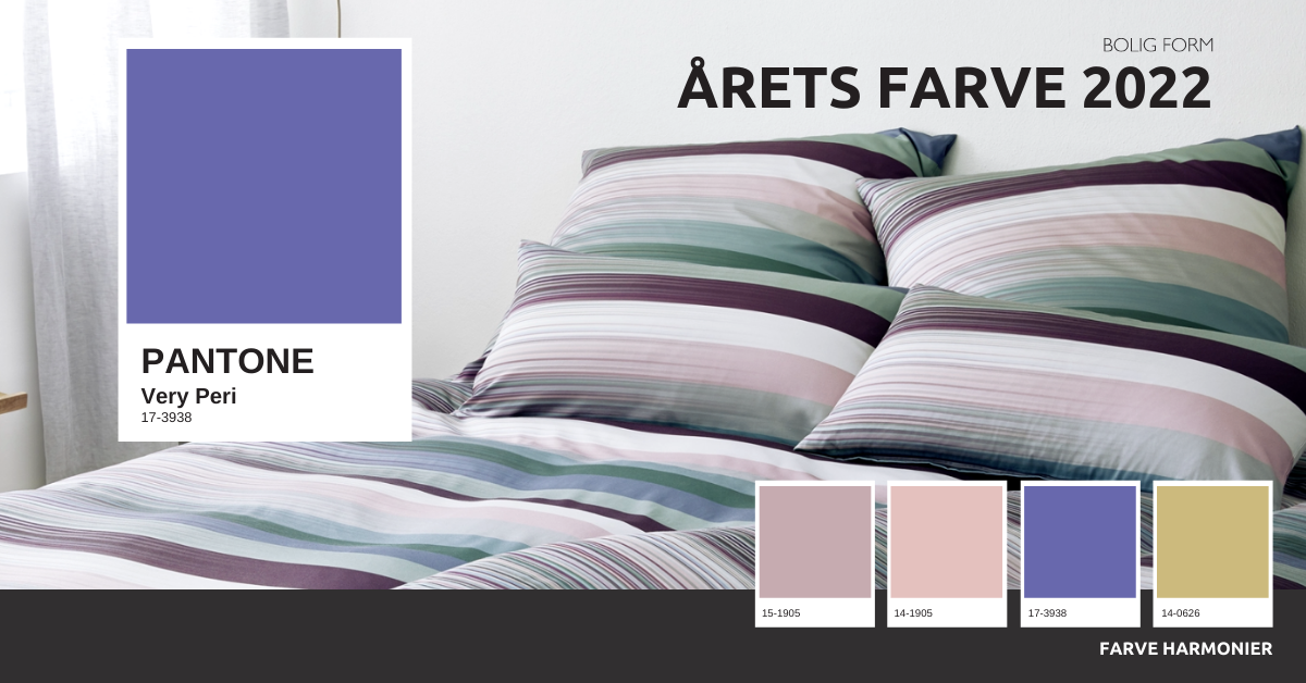 Årets farve 2022 er Very Peri. Pantone/PMS: 17-3938 TCX. HEX: #6768ad RGB: 103,104,173