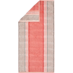 Cawö Badehåndklæde - Noblesse Harmony Streifen 80 x 150 cm Coral