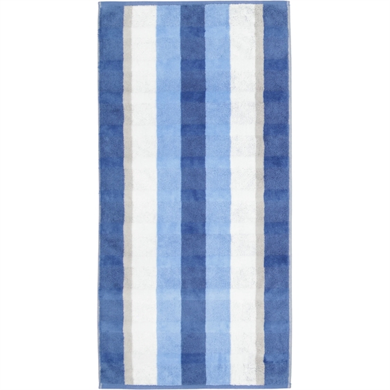 Cawö Badehåndklæde - Noblesse Stripe 80 x 150 cm Saphir