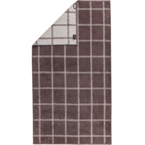 Cawö Badehåndklæde - Luxury Two Tone Grafik 80 x 150 cm Pepper