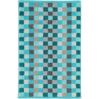 Cawö Gæstehåndklæde - Unique Karo 30 x 50 cm Turkis