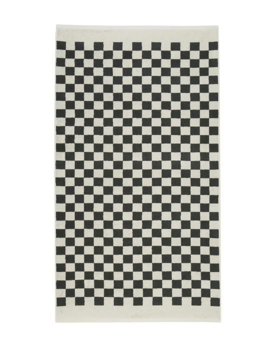 Marc O\'Polo Gæstehåndklæde - Checker 30 x 50 cm Anthracite