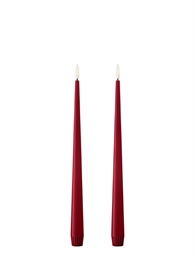 Ester & Erik - LED Stagelys 2 stk. - 30 cm - Winter Berry