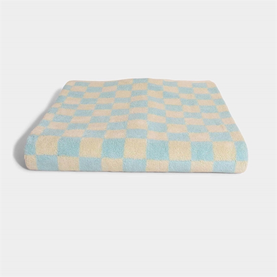 Homehagen Håndklæde - Check 45 x 65 cm Pale Blue