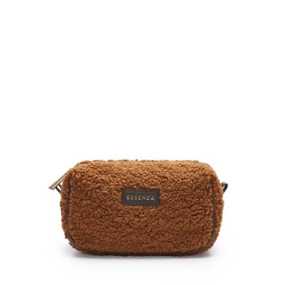 Essenza Make-up Bag - Megan Teddy Leather Brown