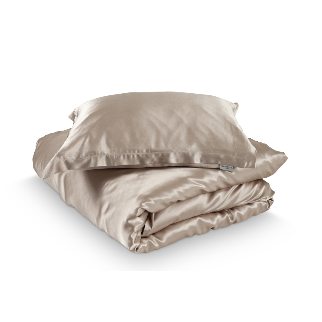 Mulberry Silke sengetøj i mocca 140x220 fra