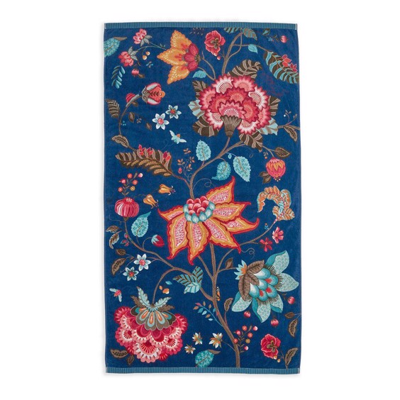 PiP Studio Strandhåndklæde - Flowers Dark Blue