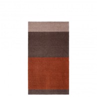Tica Copenhagen Smudsmåtte - Stripes Horizontal 67 x 120 cm Sand/brown/terracotta