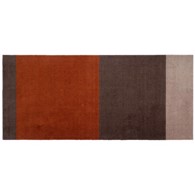 Tica Copenhagen Smudsmåtte - Stripes Horizontal 90 x 200 cm Sand/brown/terracotta