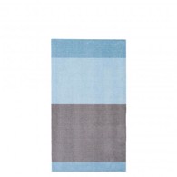 Tica Copenhagen Smudsmåtte - Stripes Horizontal 67 x 120 cm Light blue/steel grey