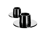 Ester & Erik - Medium Lysestage Blank Sort - 2 stk.